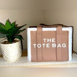 Sherpa Crossbody Tote Bag